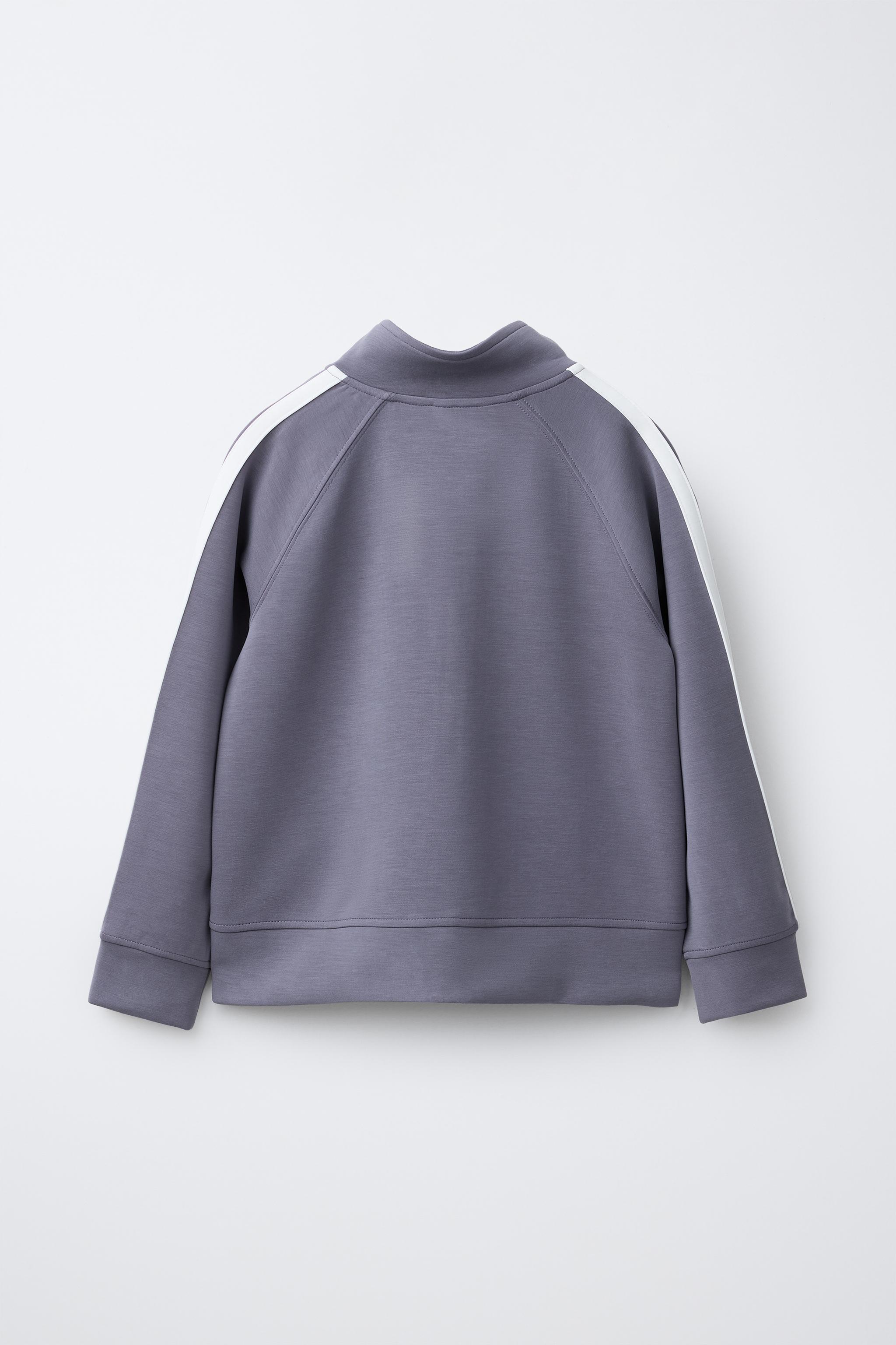CONTRAST STRIPE SWEATSHIRT WITH MODAL